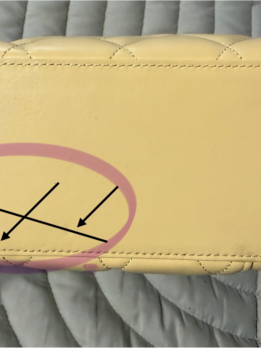 kate spade Quilted Lemon Yellow Top-Handle Cosmetic Case - Picture 3 of 14
